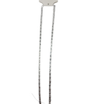 Star Stamped Flat Mariner Silver Chain in 925 Sterling Silver | Engraved Flat Link Necklace (20 Inch,11g)