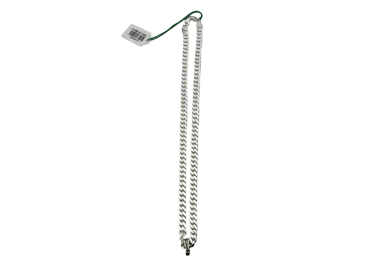 Heavy Curb Link Silver Chain in 925 Sterling Silver | Thick Chain Necklace