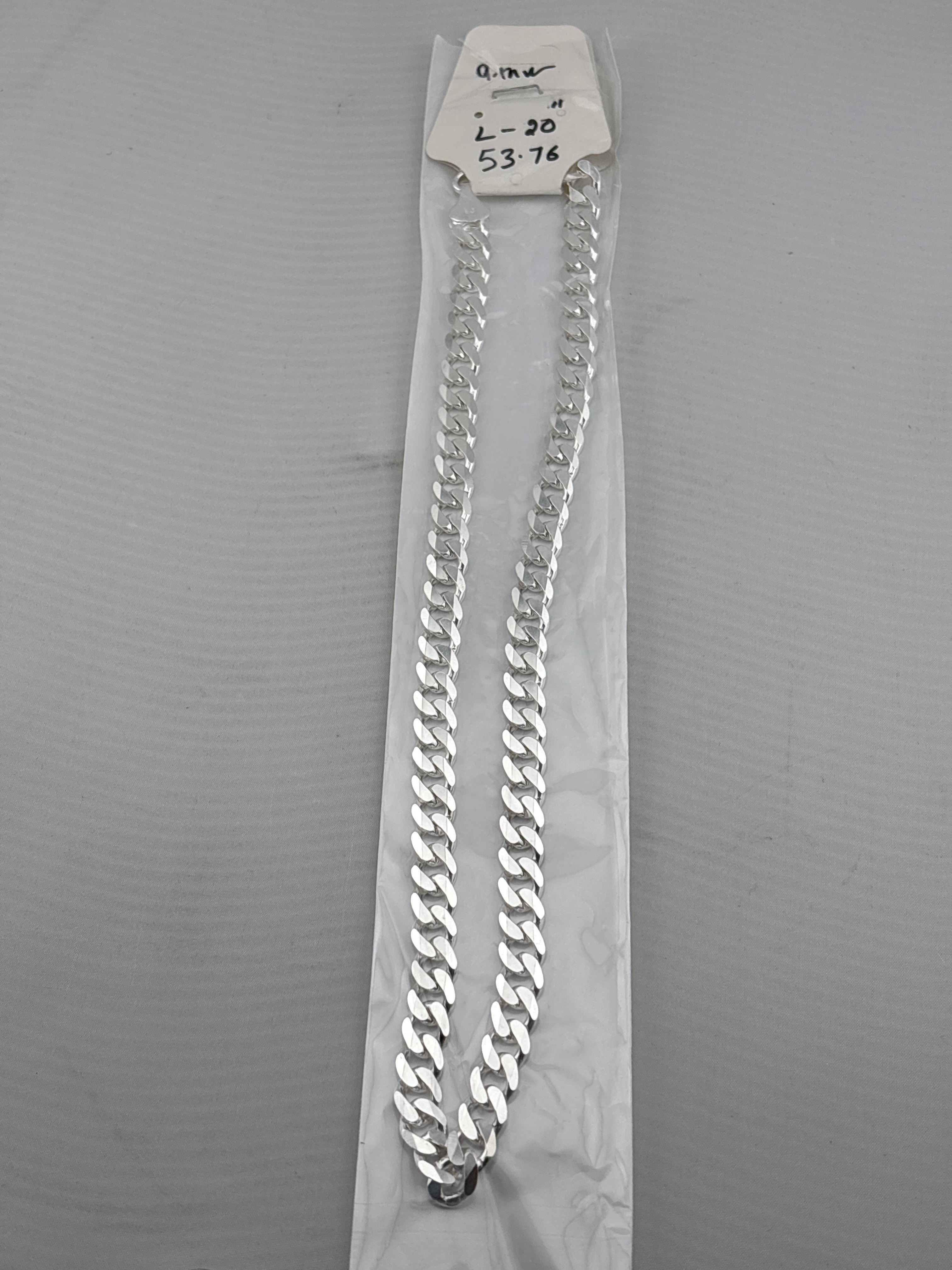 Heavy Curb Link Silver Chain in 925 Sterling Silver | Thick Chain Necklace