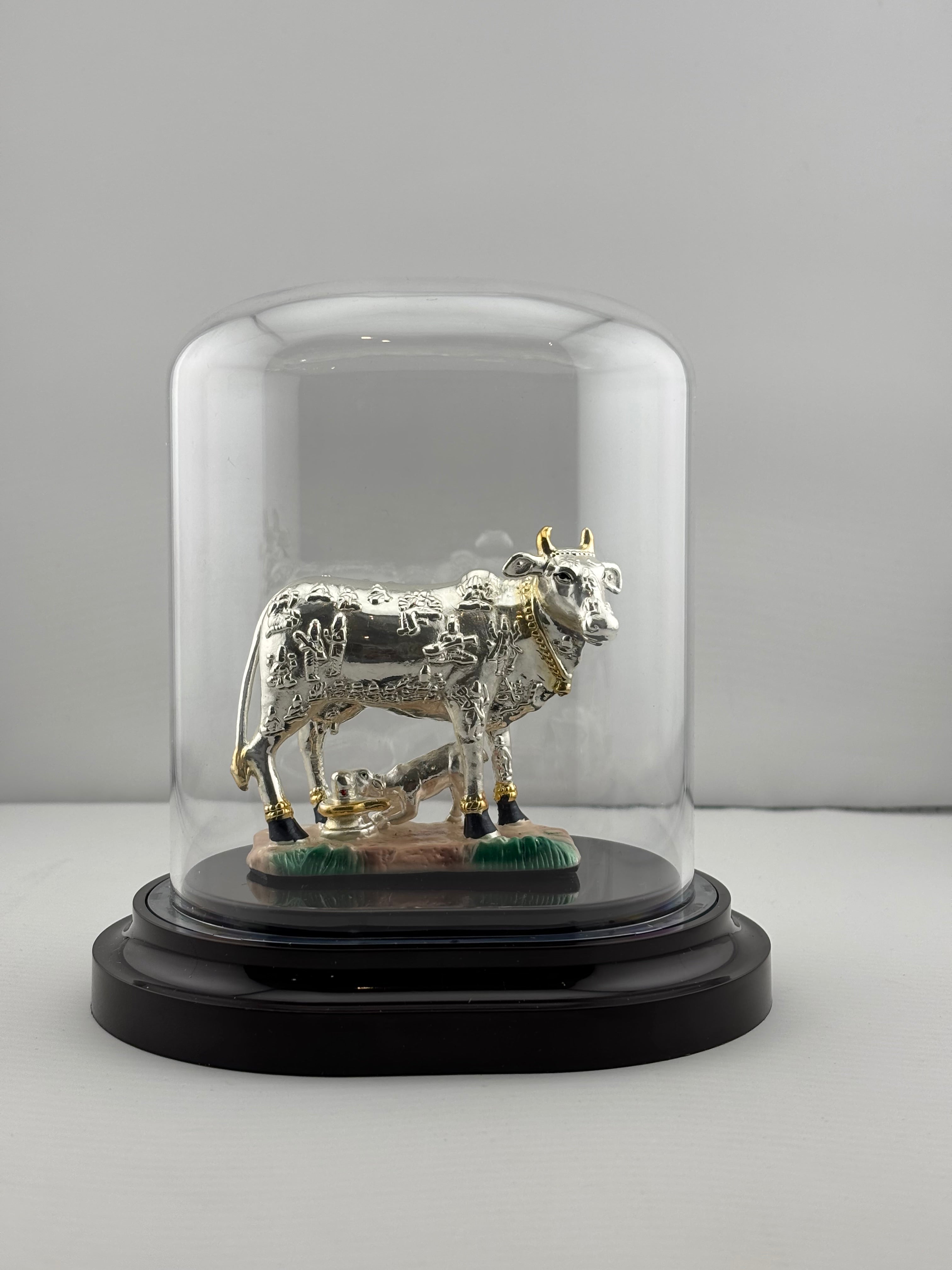 999 Pure Silver Kamadhenu Idol 39.73 gm – Sacred Wish – Fulfilling Cow Murti for Home Mandir