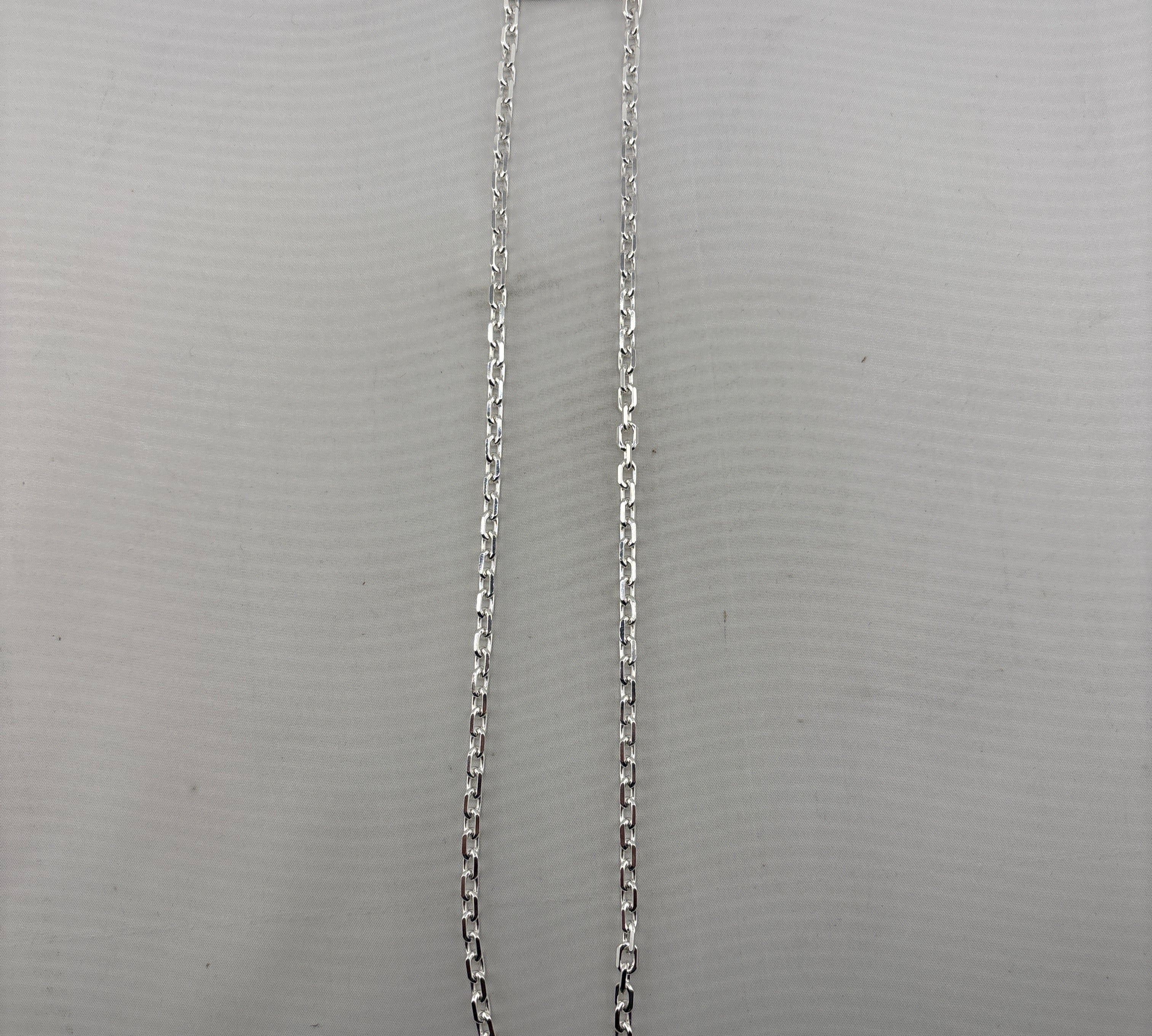 Oval Link Cable Silver Chain in 925 Sterling Silver | Classic Necklace (20 Inch, 18.57g)