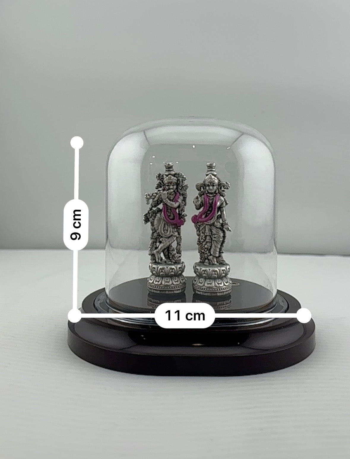 999 Pure Silver Radha Krishna Idol 12gm – Divine Couple Murti for Temple & Gifting