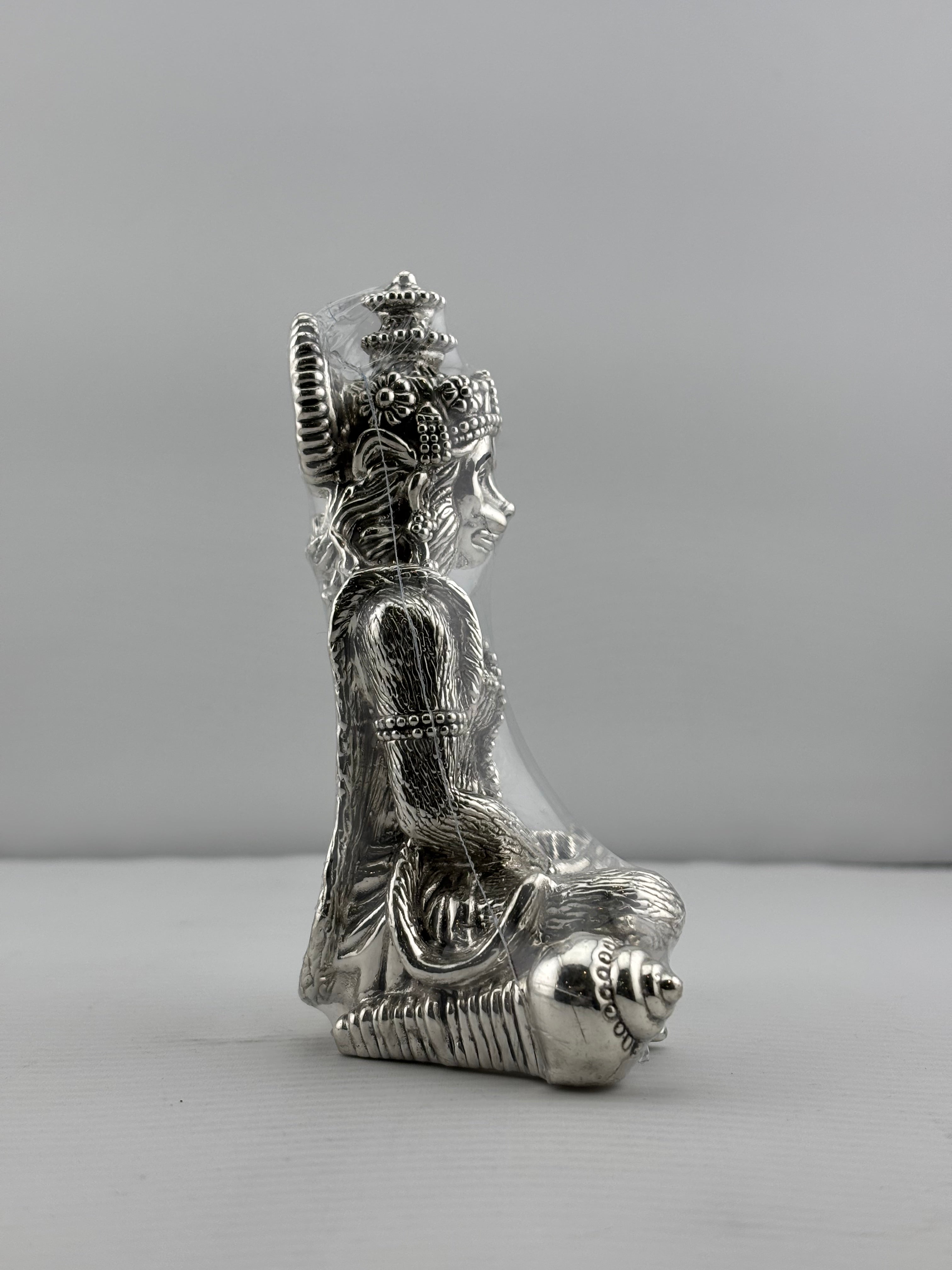 999 Pure Silver Lord Hanuman Idol 59.97gm – Divine Bajrangbali Murti for Temple & Pooja