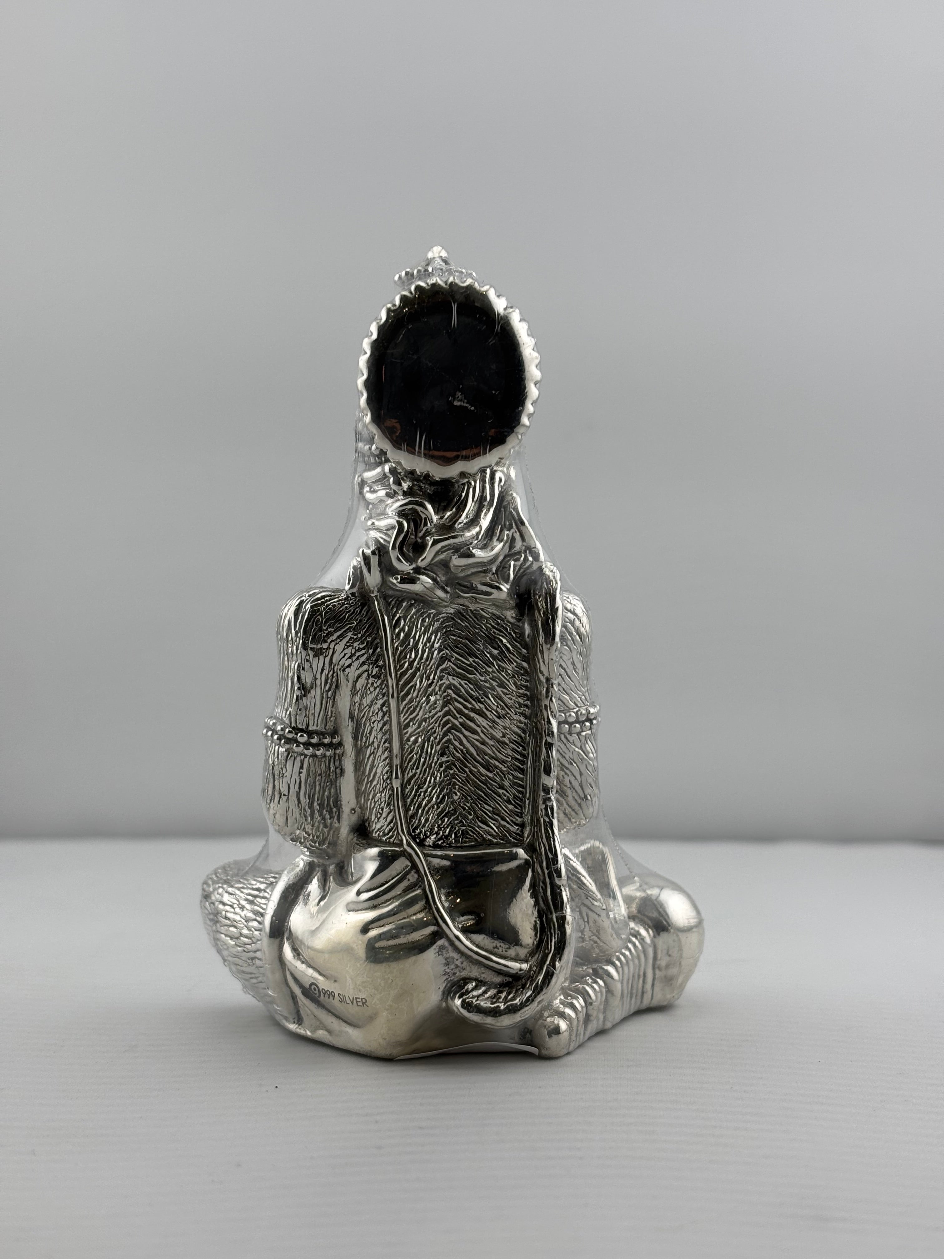 999 Pure Silver Lord Hanuman Idol 59.97gm – Divine Bajrangbali Murti for Temple & Pooja