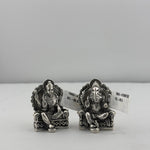 Silver Ganesh Lakshmi Idol 50gm – Spiritual Ganesh Lakshmi Murti for Temple Decor & Festivals