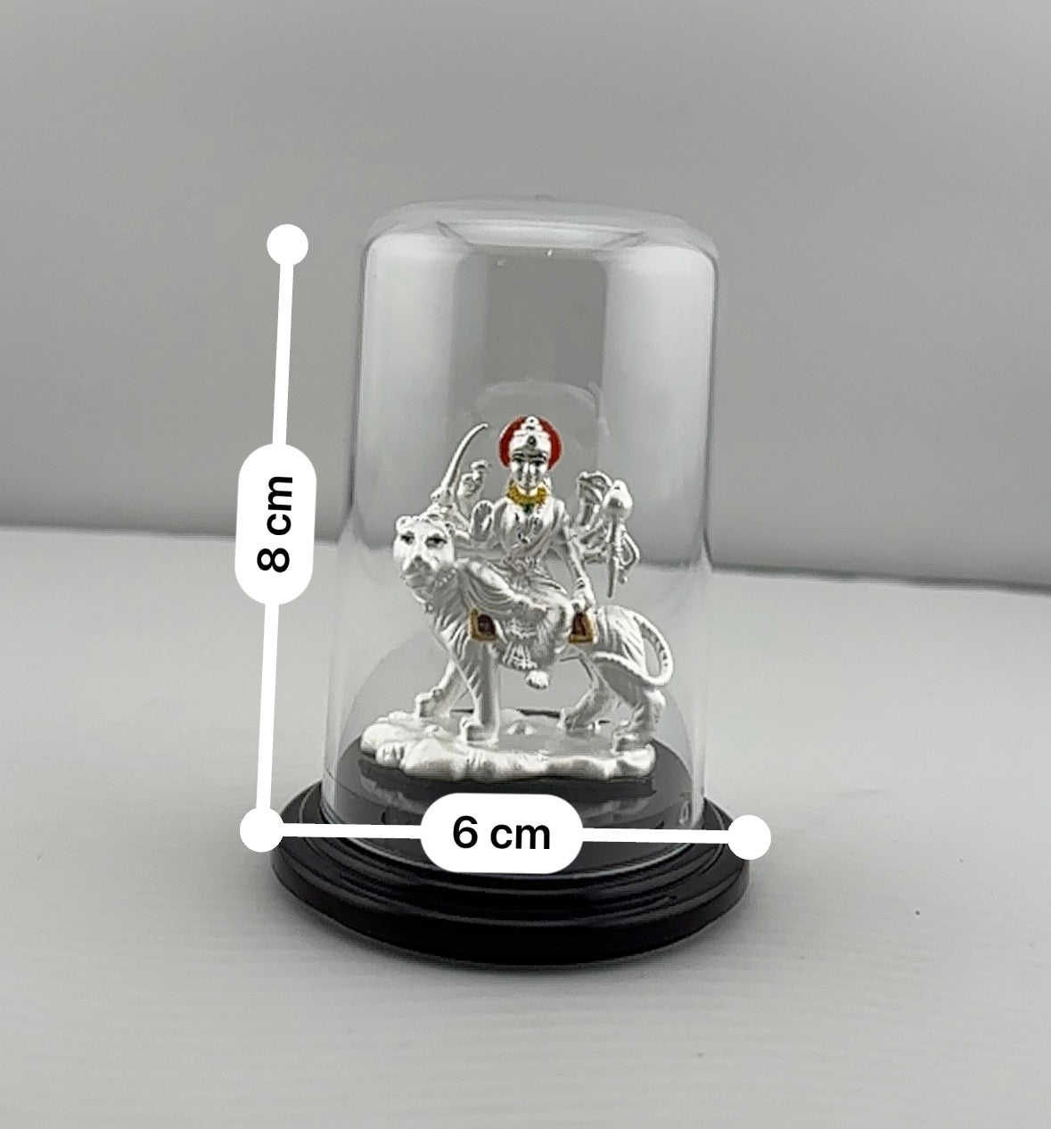 999 Pure Silver Ambemata Idol 7gm – Divine Amba Murti for Navratri & Temple Décor