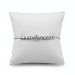 (92.5% purity) Sterling Silver Star CZ Adjustable Bracelet