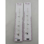 925 sterling silver ball dangle anklet pair