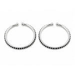 925 sterling silver black stone kids bangle pair