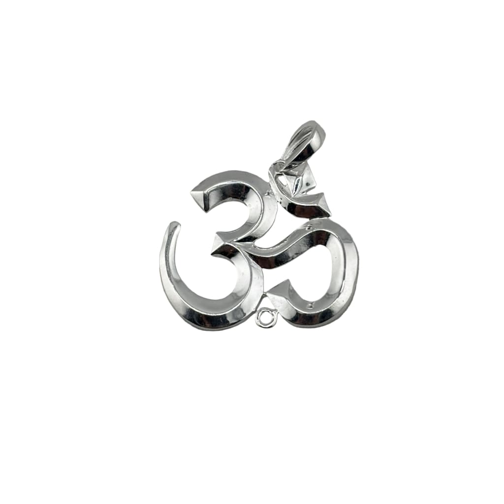 925 Sterling Silver Bold Sculpted Om Pendant - 2.59 g