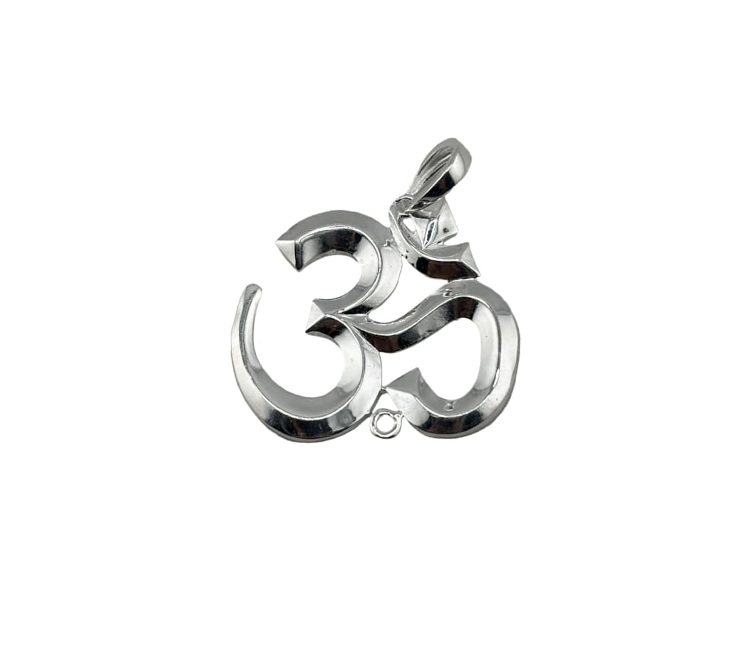 925 Sterling Silver Bold Sculpted Om Pendant - 2.59 g