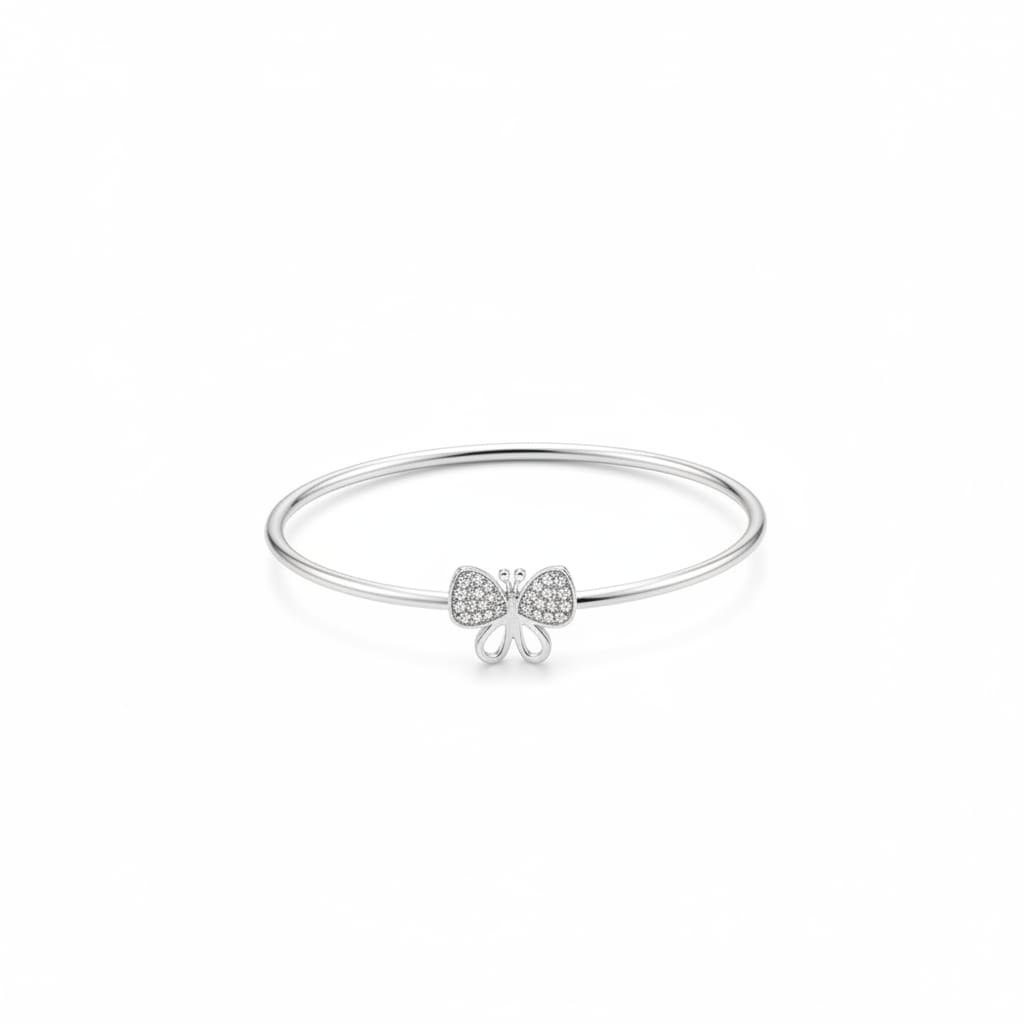 925 Sterling Silver Bow CZ Women’s Bracelet | 6g