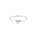 925 Sterling Silver Bow CZ Women’s Bracelet | 6g