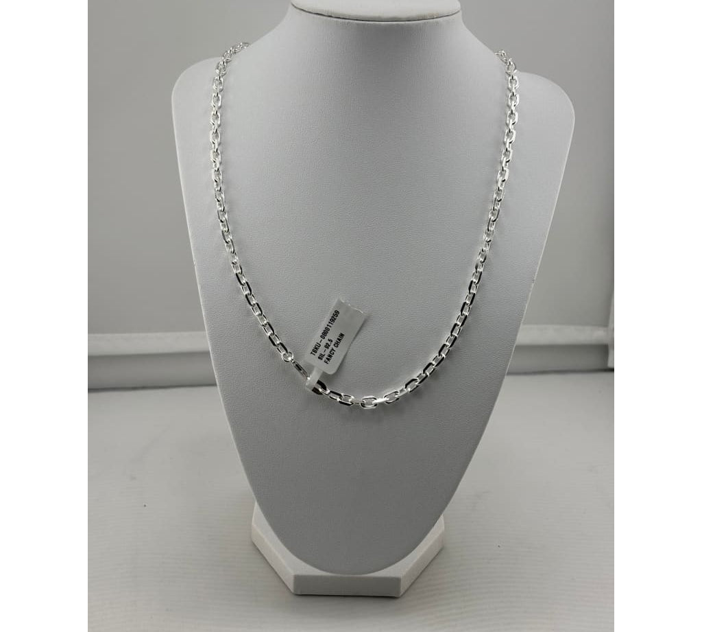 925 Sterling Silver Box Link Chain Necklace – Rectangular