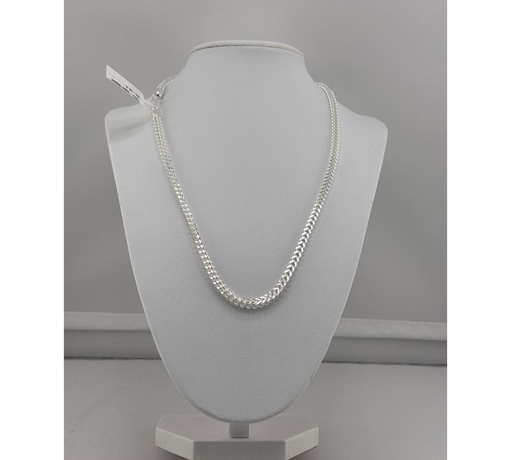 925 Sterling Silver Braided Wheat Chain Necklace –