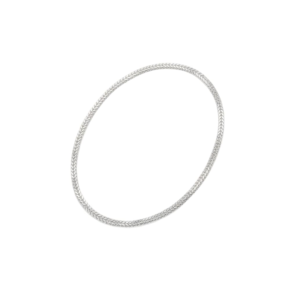 925 Sterling Silver Braided Wheat Chain Necklace –