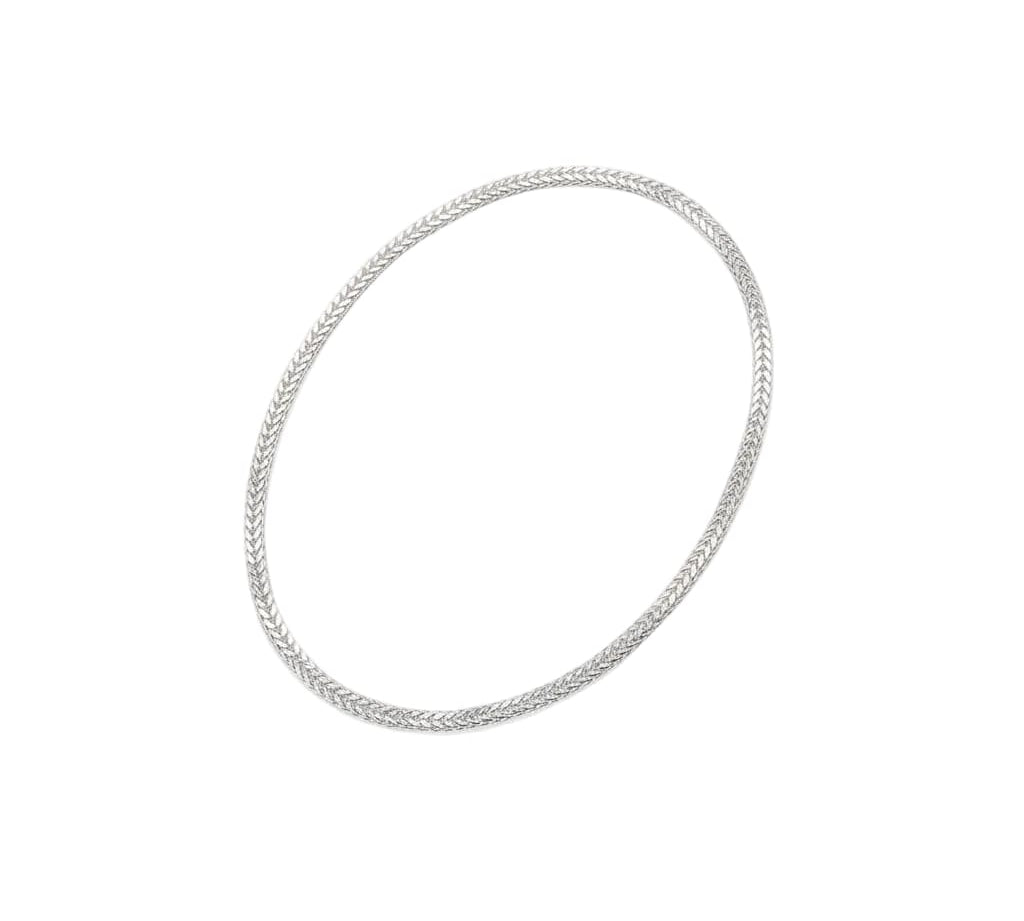 925 Sterling Silver Braided Wheat Chain Necklace –