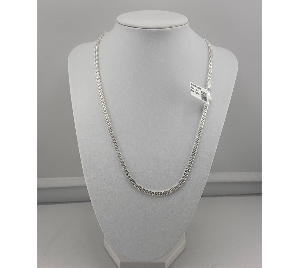 925 Sterling Silver Braided Wheat Chain Necklace – Textured