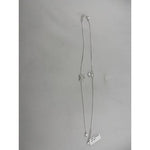 925 Sterling Silver Butterfly Charm Anklet with CZ Accent
