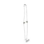 925 Sterling Silver Butterfly Charm Anklet with CZ Accent