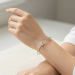 925 Sterling Silver Butterfly CZ Bracelet | 6g