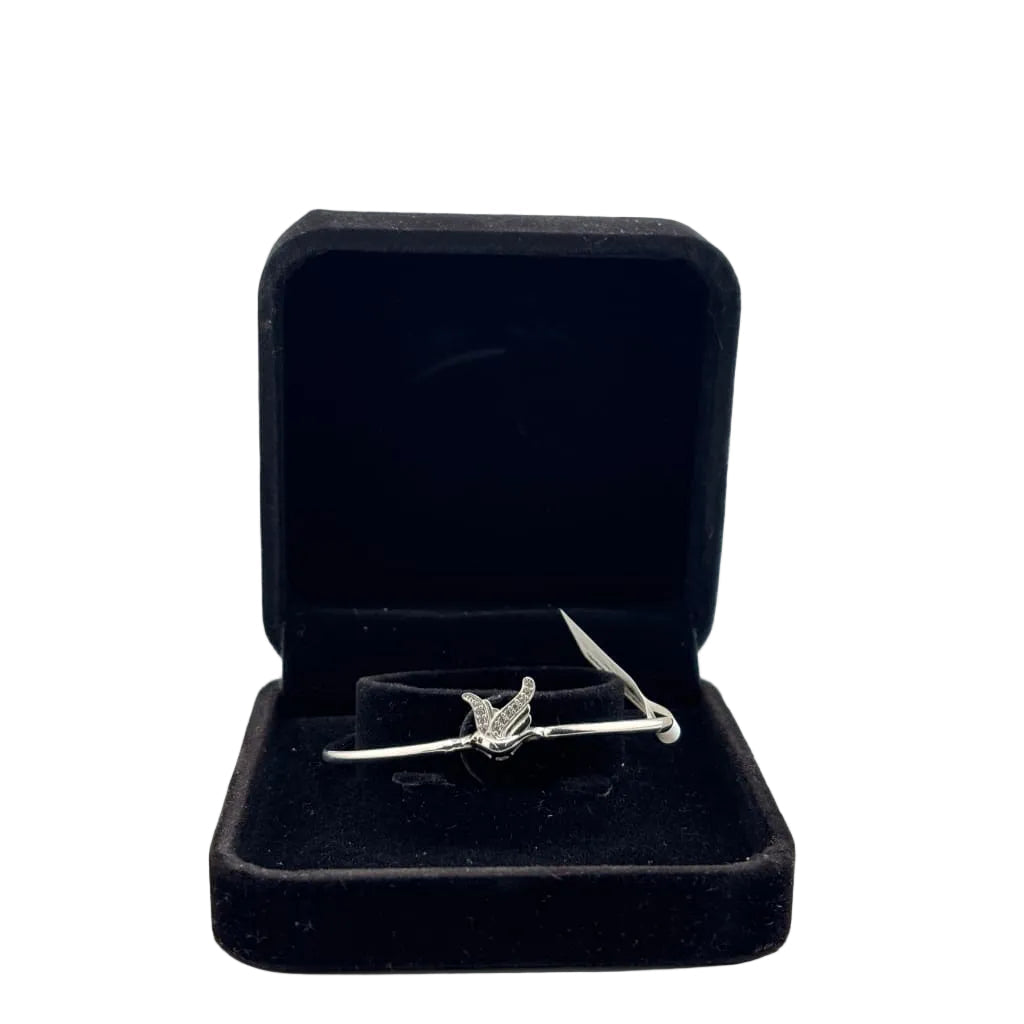 925 Sterling Silver Butterfly CZ Bracelet | 6g
