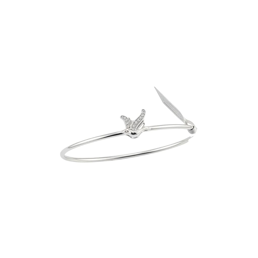925 Sterling Silver Butterfly CZ Bracelet | 6g