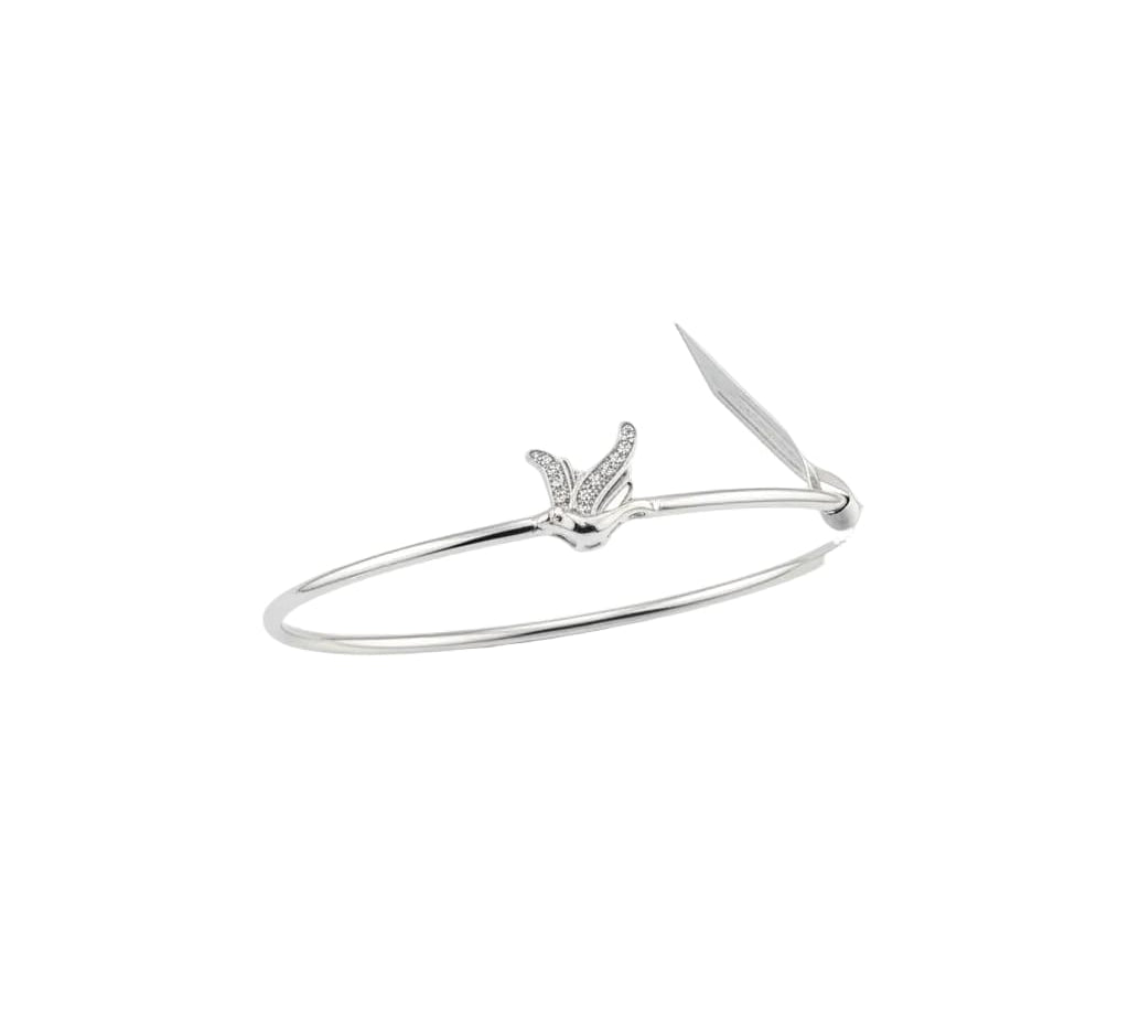 925 Sterling Silver Butterfly CZ Bracelet | 6g
