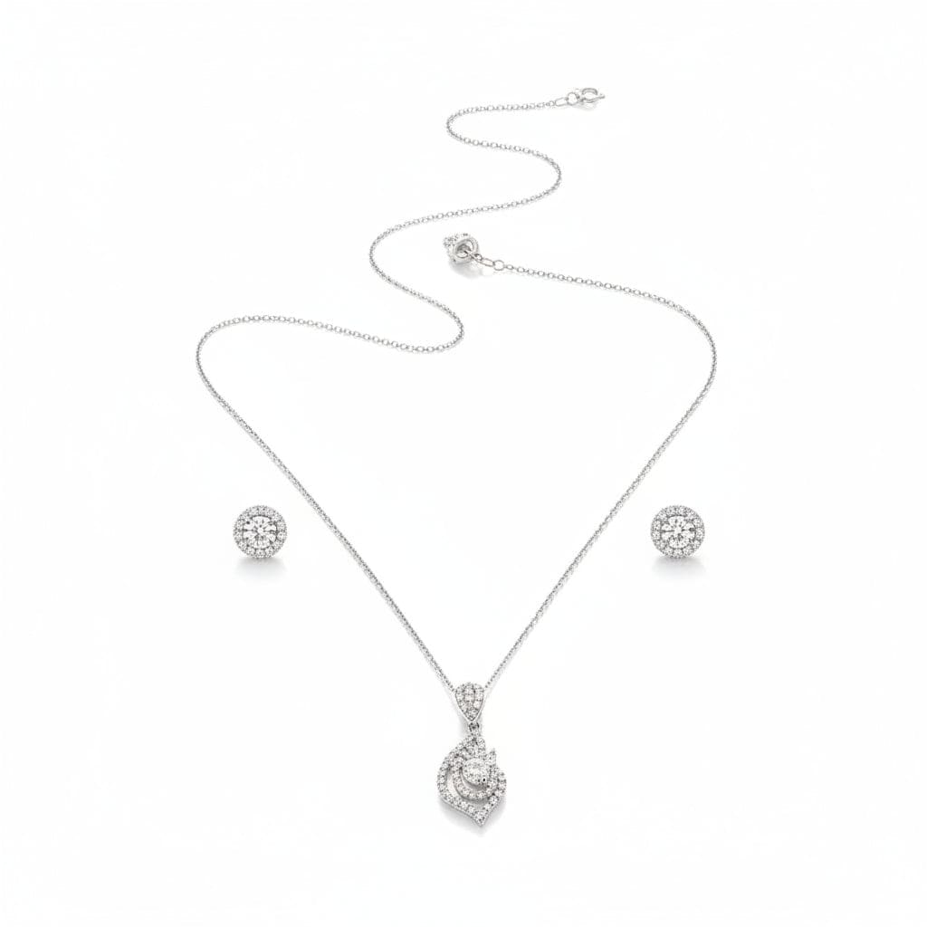 925 Sterling Silver Crescent Moon CZ Chain Bracelet