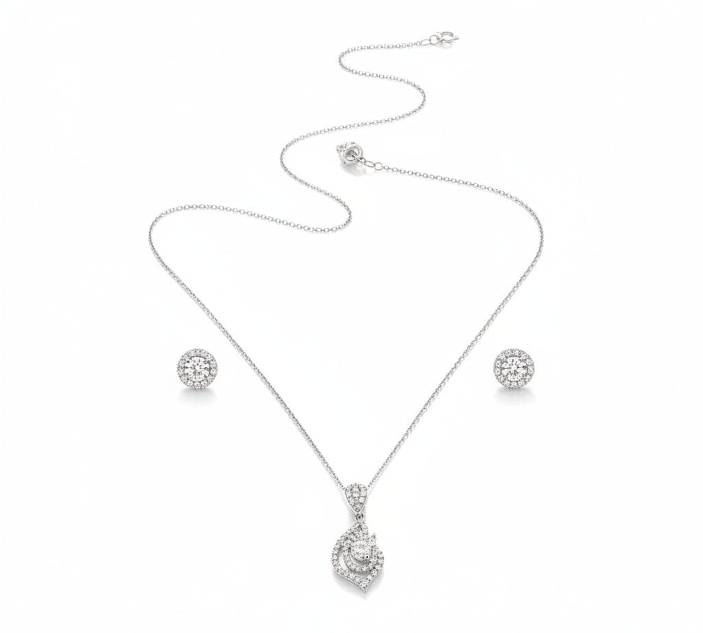 925 Sterling Silver Crescent Moon CZ Chain Bracelet