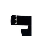 925 Sterling Silver Cross Floral CZ Adjustable Bracelet | 5g