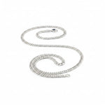 925 Sterling Silver Cuban Chain Necklace – Classic Flat