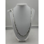 925 Sterling Silver Cuban Chain Necklace – Flat Curb Link