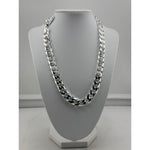 925 Sterling Silver Cuban Chain Necklace – Heavy Flat Link
