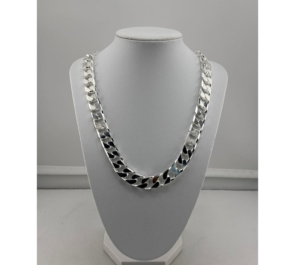 925 Sterling Silver Cuban Curb Chain Necklace – Heavy