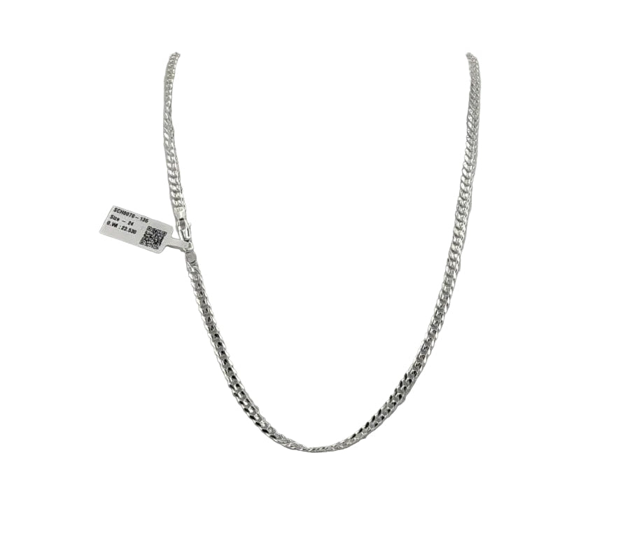 925 Sterling Silver Curb Chain Necklace – Classic Flat Link