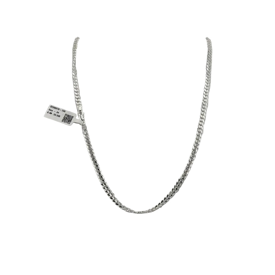 925 Sterling Silver Curb Chain Necklace – Classic Flat Link