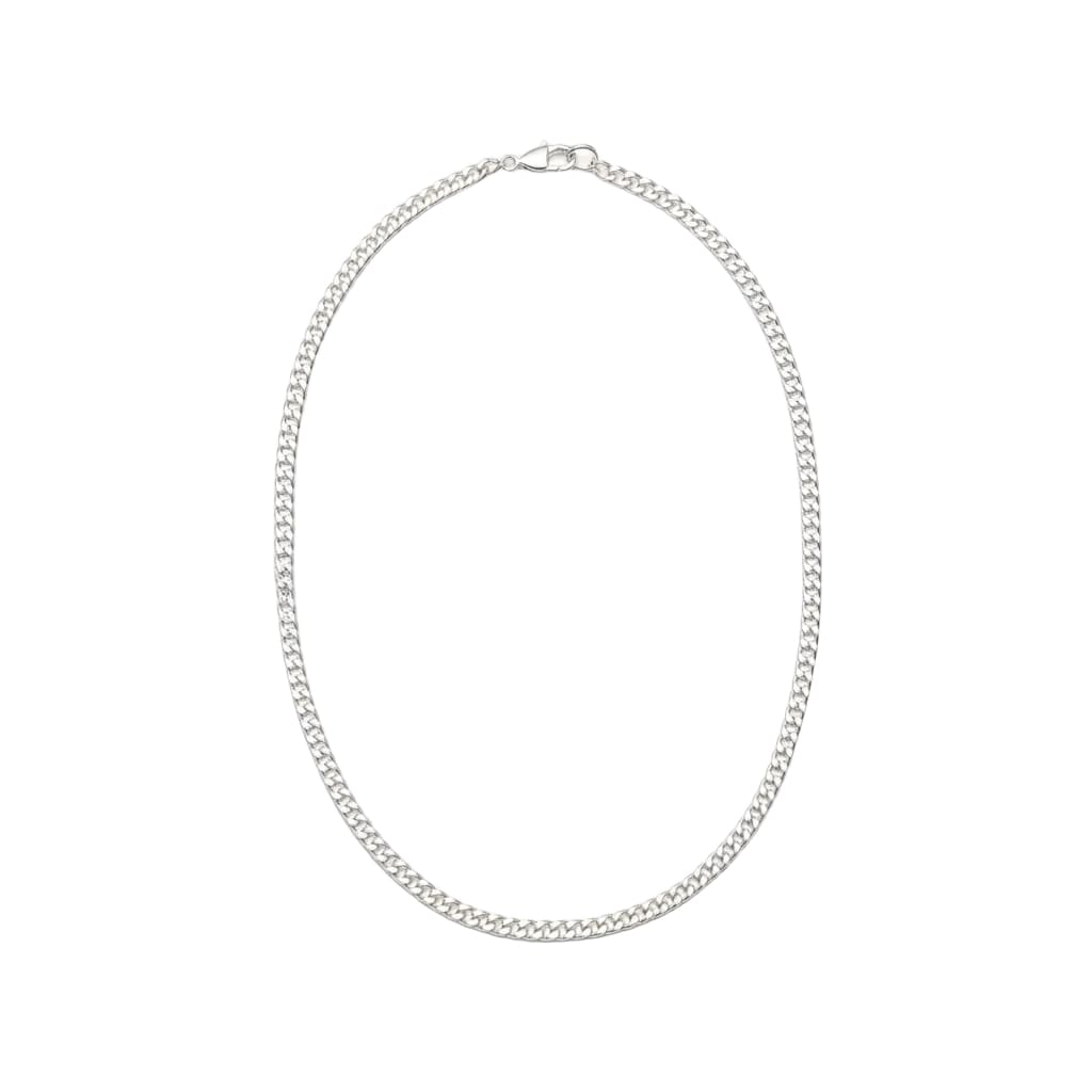 925 Sterling Silver Curb Chain Necklace – Flat Link Design