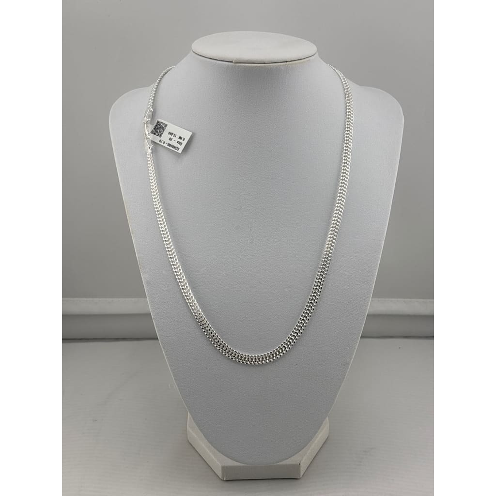 925 Sterling Silver Curb Chain Necklace – Slim Cuban Link