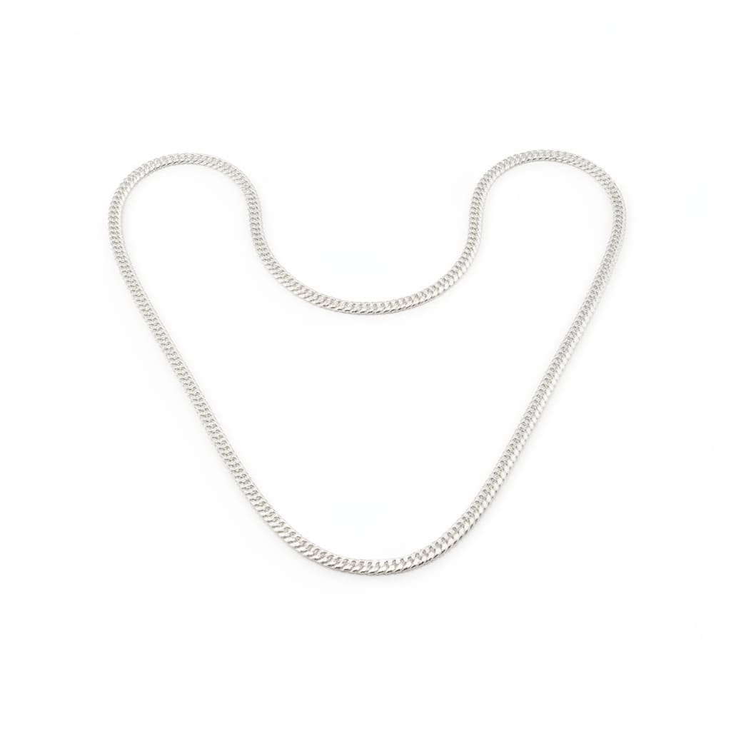 925 Sterling Silver Curb Chain Necklace – Slim Cuban Link