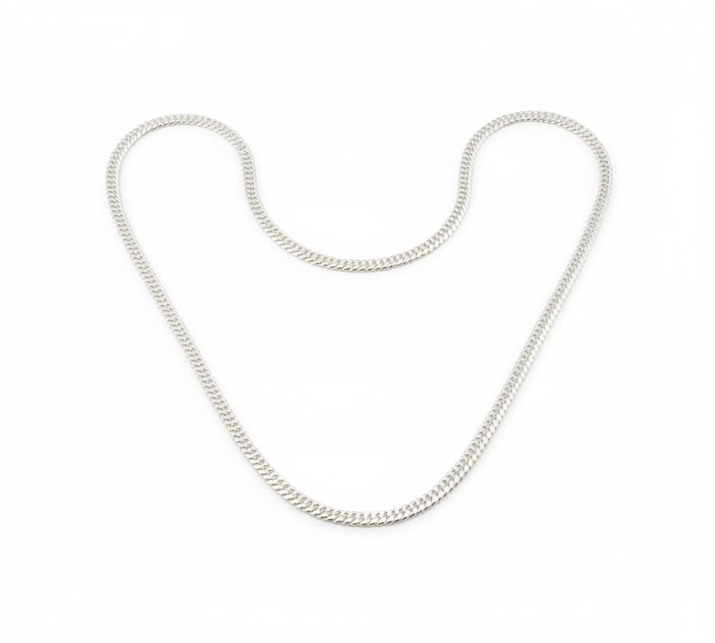 925 Sterling Silver Curb Chain Necklace – Slim Cuban Link