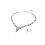 925 Sterling Silver CZ Necklace & Earrings Set – Statement