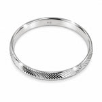 925 Sterling Silver Diagonal Knurled Edge Bangle/Kada – view 3