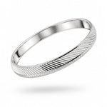925 Sterling Silver Diagonal Knurled Edge Bangle/Kada