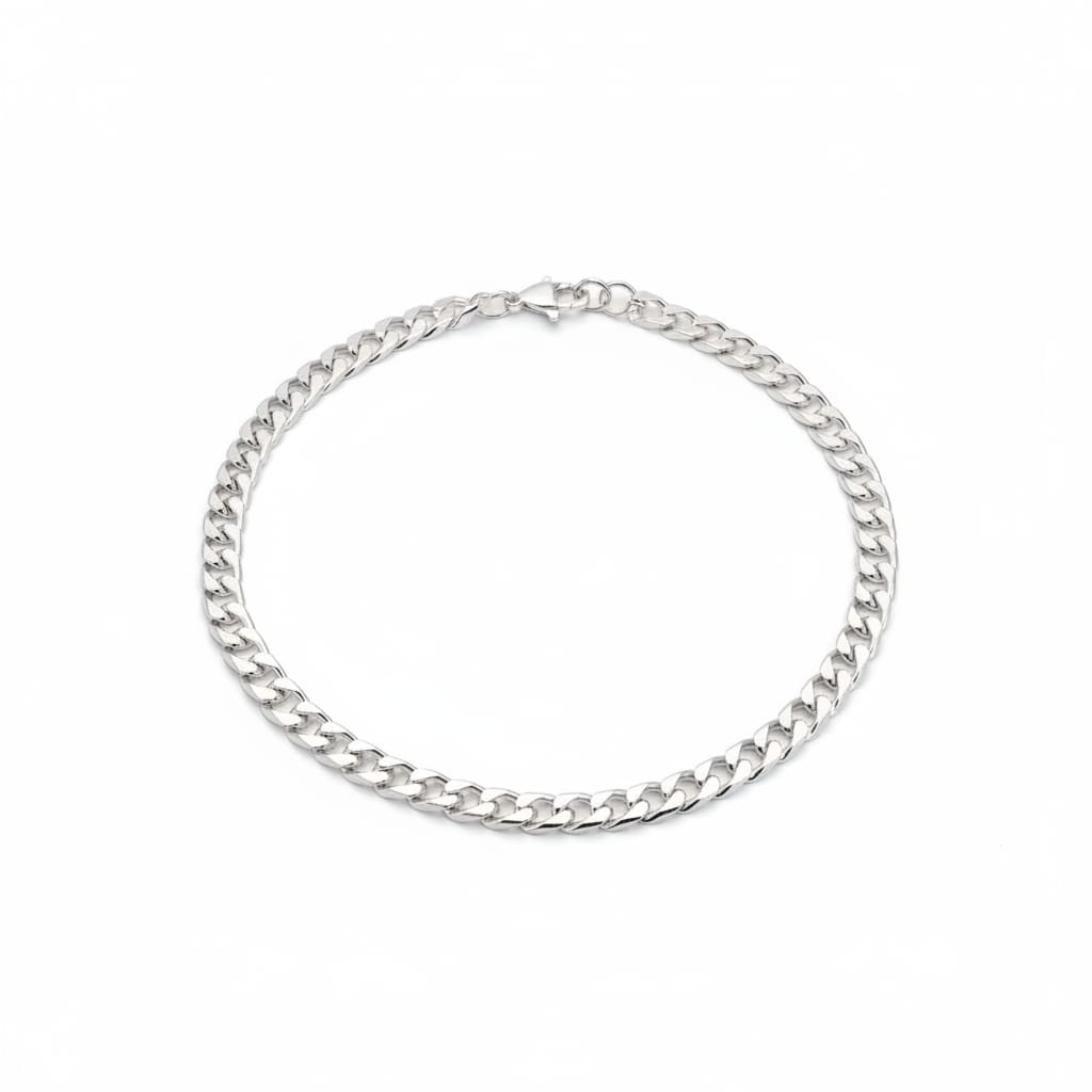 925 Sterling Silver Diamond Cut Cuban Chain Necklace –