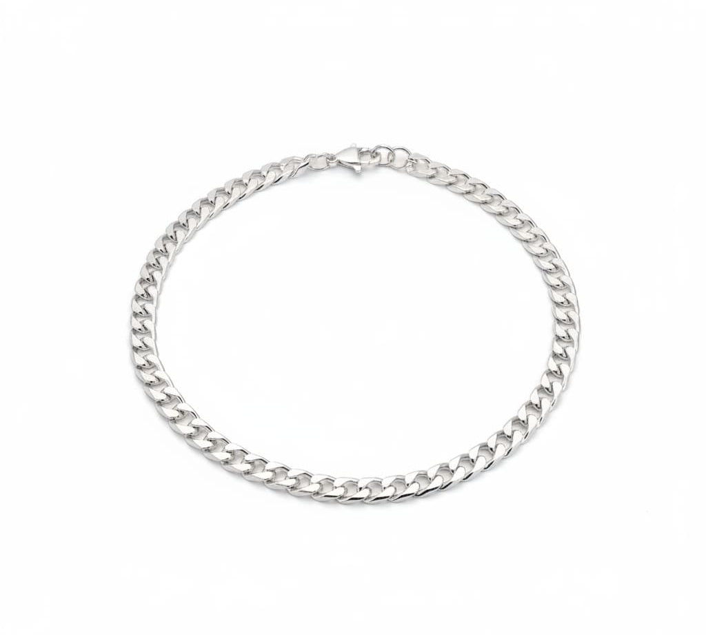 925 Sterling Silver Diamond Cut Cuban Chain Necklace –