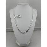 925 Sterling Silver Diamond Cut Cuban Chain Necklace – Open
