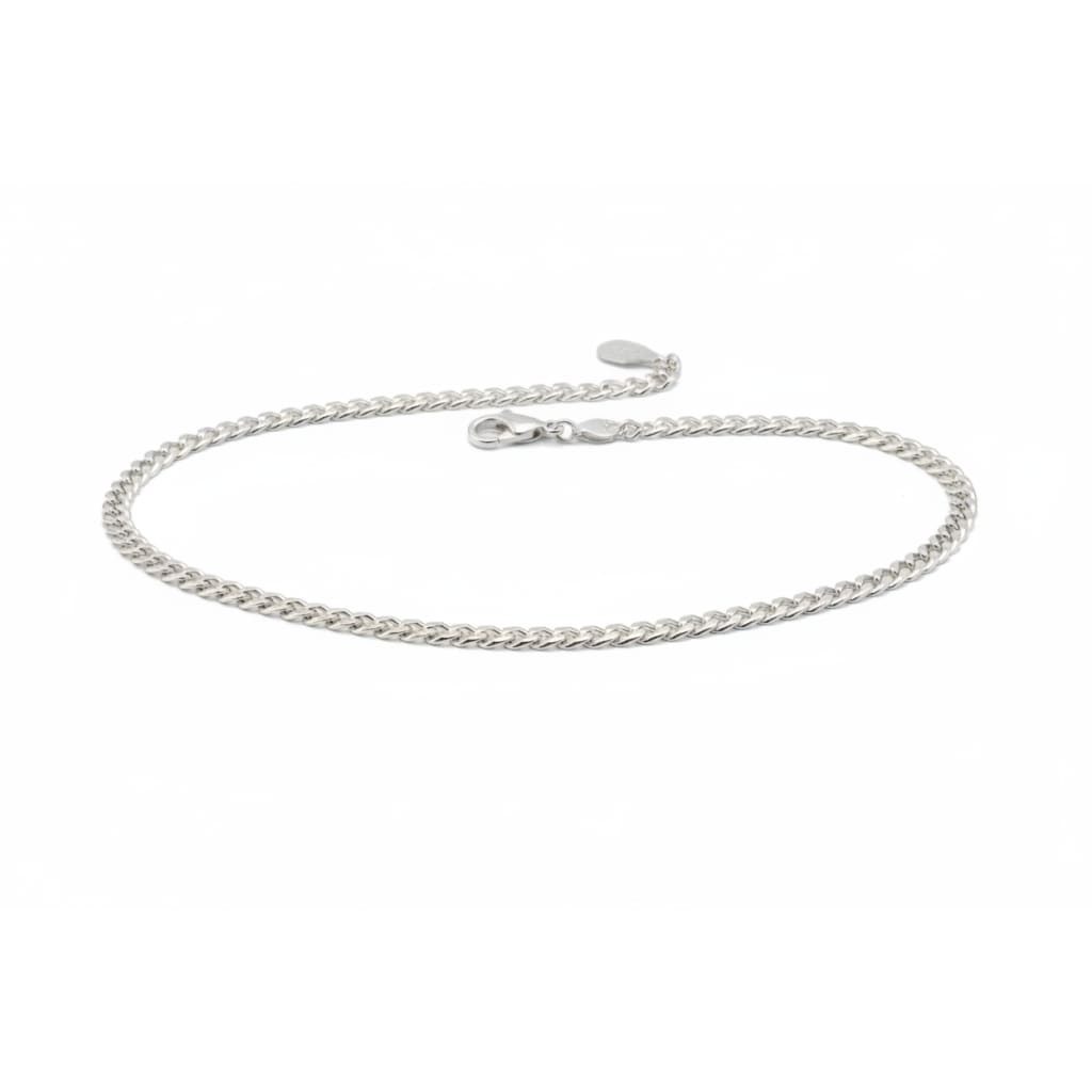 925 Sterling Silver Diamond Cut Cuban Chain Necklace – Open