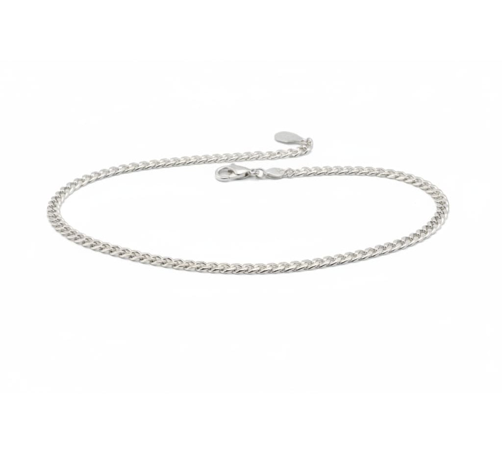 925 Sterling Silver Diamond Cut Cuban Chain Necklace – Open