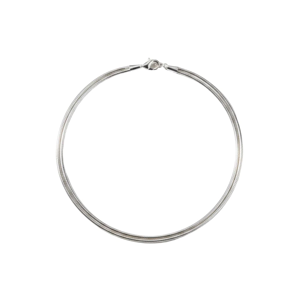 925 Sterling Silver Diamond-Cut Snake Chain Necklace –
